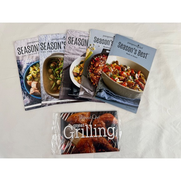 Pampered Chef Other - Pampered Chef Season's Best Recipe Booklets Lot of 6 2017-2020 Great Grilling